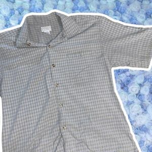 Vintage 90s Arizona Medium Collared Short Sleeved Button Down Shirt Green Smash